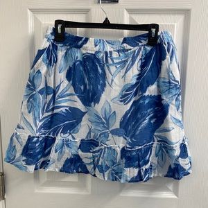 Women's Christian Siriano Blue and White Skirt lined with Pockets- Size L- SASSY